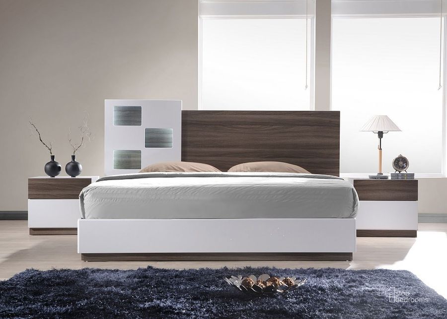 The appearance of Sanremo A Platform Bedroom Set designed by J&M in the modern / contemporary interior design. This white piece of furniture  was selected by 1StopBedrooms from Sanremo Collection to add a touch of cosiness and style into your home. Sku: 180231-Q;18023-NS. Bed Type: Platform Bed. Material: Wood. Product Type: Platform Bed. Bed Size: Queen. Image1