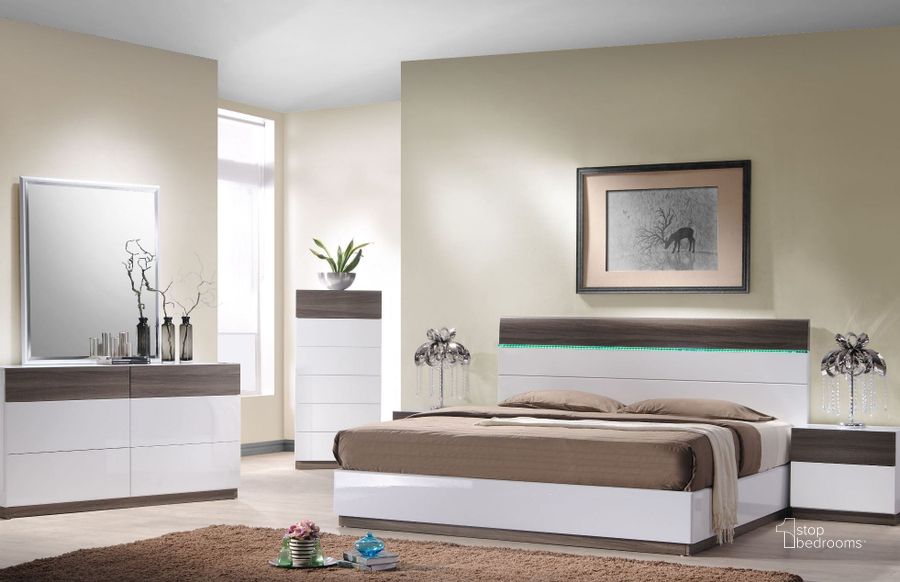 The appearance of Sanremo B Platform Bedroom Set designed by J&M in the modern / contemporary interior design. This white piece of furniture  was selected by 1StopBedrooms from Sanremo Collection to add a touch of cosiness and style into your home. Sku: 18023-Q;18023-NS. Bed Type: Platform Bed. Material: Wood. Product Type: Platform Bed. Bed Size: Queen. Image1