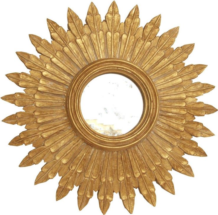 The appearance of Santo Gold Leaf Handcarved Mirror designed by Worlds Away in the modern / contemporary interior design. This gold piece of furniture  was selected by 1StopBedrooms from Santo Collection to add a touch of cosiness and style into your home. Sku: SANTO G. Material: Wood. Product Type: Mirror.