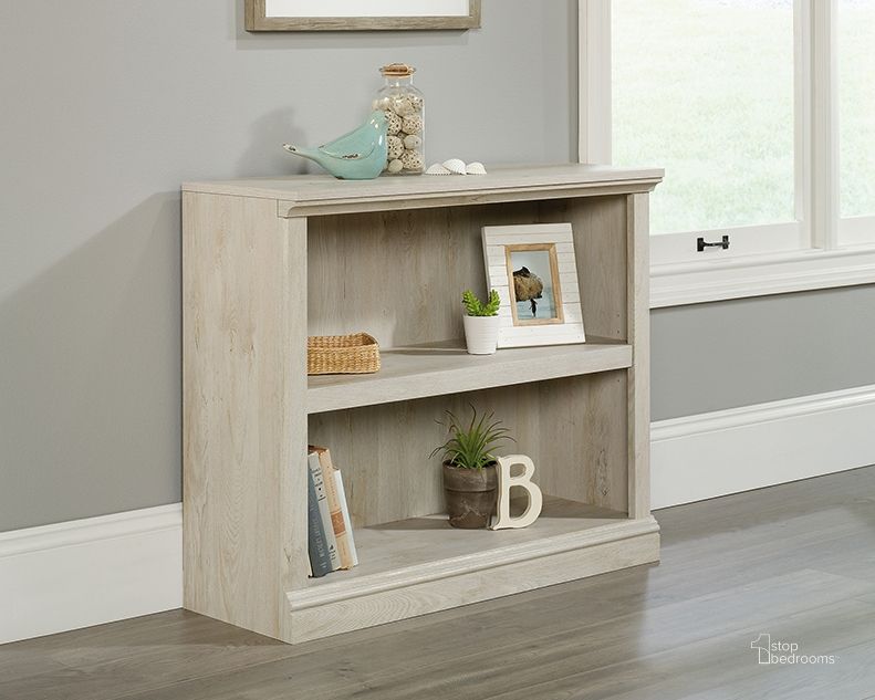The appearance of Sauder Select 2-Shelf Bookcase In Chalked Chestnut designed by Sauder in the transitional interior design. This chalked chestnut piece of furniture  was selected by 1StopBedrooms from Sauder Select Collection to add a touch of cosiness and style into your home. Sku: 423031. Product Type: Bookcase. Material: Engineered Wood. Image1