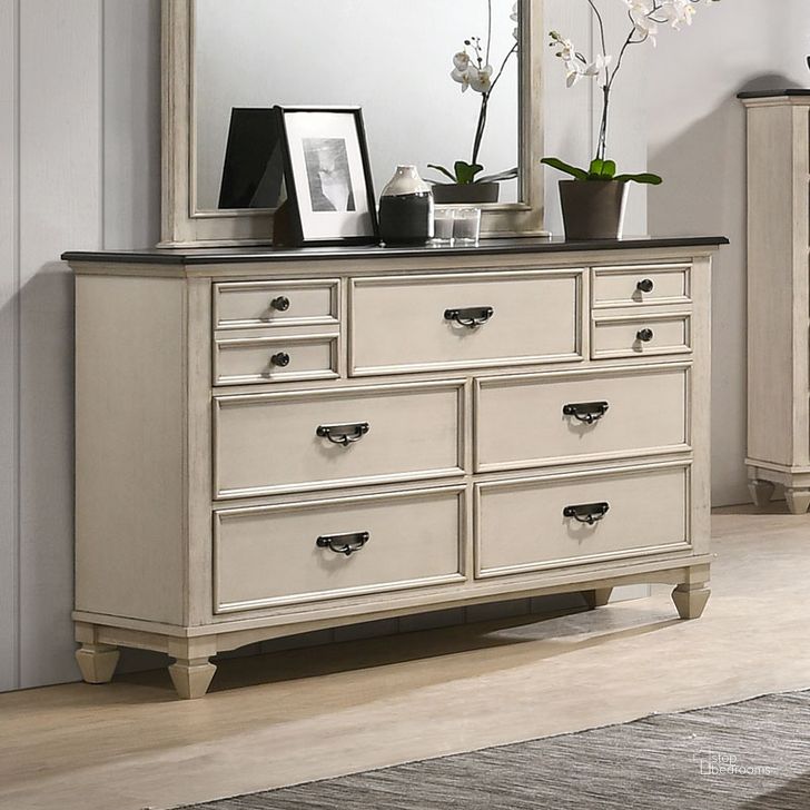 The appearance of Sawyer Dresser designed by Crown Mark in the traditional interior design. This antique white piece of furniture  was selected by 1StopBedrooms from Sawyer Collection to add a touch of cosiness and style into your home. Sku: B9100-1. Product Type: Dresser. Image1