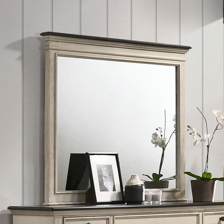 The appearance of Sawyer Mirror designed by Crown Mark in the traditional interior design. This antique white piece of furniture  was selected by 1StopBedrooms from Sawyer Collection to add a touch of cosiness and style into your home. Sku: B9100-11. Product Type: Dresser Mirror.