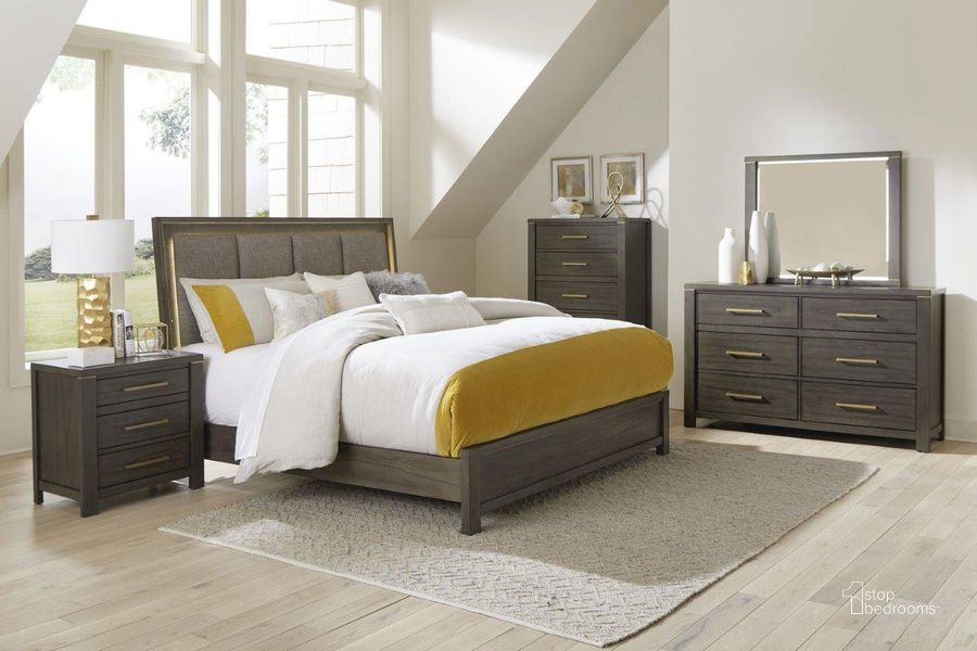 The appearance of Scarlett Brownish Gray Panel Bedroom Set designed by Homelegance in the transitional interior design. This brown piece of furniture  was selected by 1StopBedrooms from Scarlett Collection to add a touch of cosiness and style into your home. Sku: 1555-1;1555-2;1555-3;1555-4. Bed Type: Panel Bed. Material: Wood. Product Type: Panel Bed. Bed Size: Queen. Image1