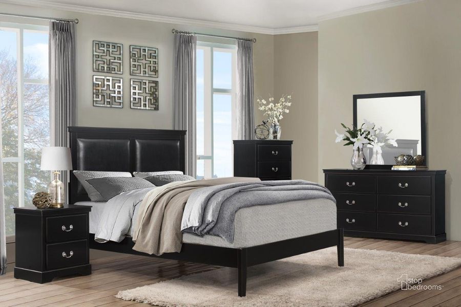 The appearance of Seabright Black Panel Bedroom Set designed by Homelegance in the transitional interior design. This black piece of furniture  was selected by 1StopBedrooms from Seabright Collection to add a touch of cosiness and style into your home. Sku: 1519BK-1;1519BK-3;1519BK-4. Bed Type: Panel Bed. Material: Wood. Product Type: Panel Bed. Bed Size: Queen. Image1