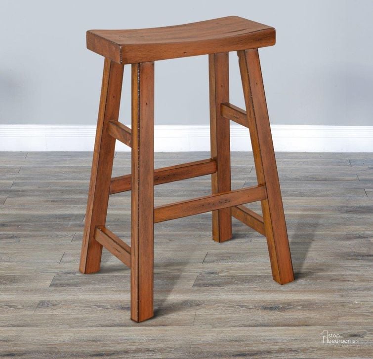 The appearance of Sedona 30 Inch Saddle Seat Stool Set of 2 With Wood Seat designed by Sunny Design in the rustic / southwestern interior design. This light brown piece of furniture  was selected by 1StopBedrooms from Sedona Collection to add a touch of cosiness and style into your home. Sku: 1768RO2-30. Material: Wood. Product Type: Barstool.