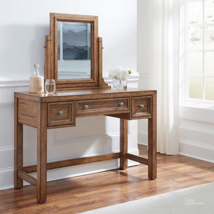 The appearance of Sedona Vanity with Mirror designed by Homestyles in the modern / contemporary interior design. This brown piece of furniture  was selected by 1StopBedrooms from Sedona Collection to add a touch of cosiness and style into your home. Sku: 5420-70. Material: Wood. Product Type: Vanity. Image1