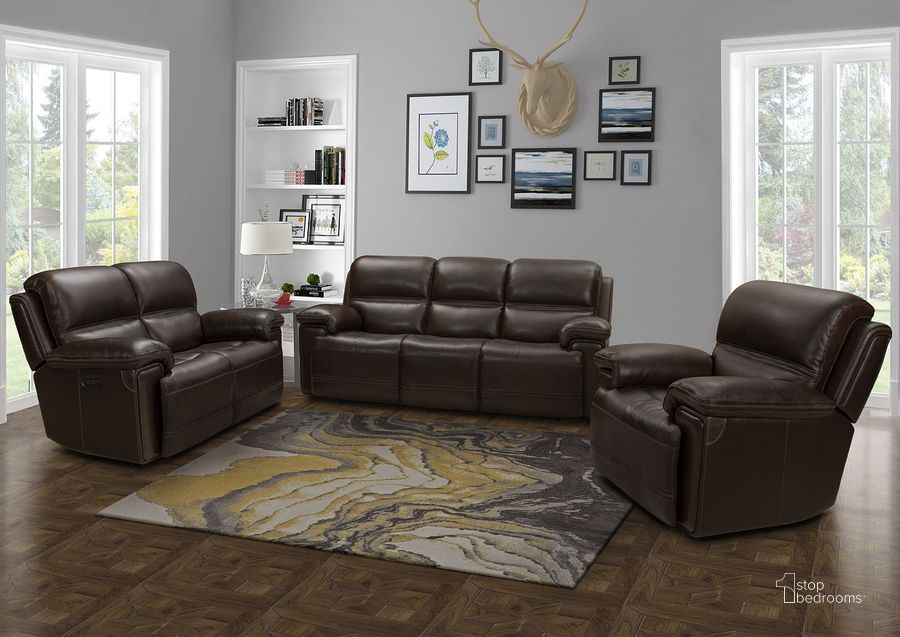 The appearance of Sedrick Power Reclining Living Room Set w/ Power Headrests and Lumbar (Walnut) designed by BarcaLounger in the modern / contemporary interior design. This walnut piece of furniture  was selected by 1StopBedrooms from Sedrick Collection to add a touch of cosiness and style into your home. Sku: 39PH3664372388;24PH3664372388. Material: Leather. Product Type: Living Room Set. Image1