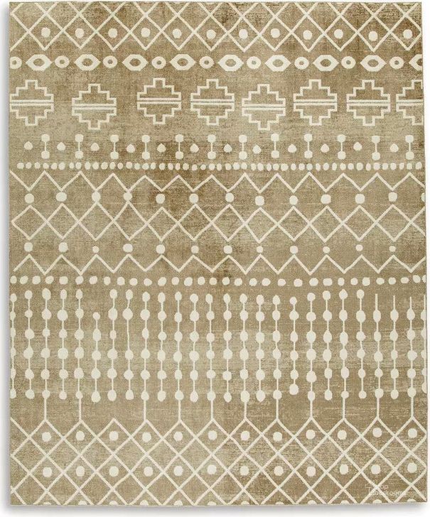 The appearance of Senlac Tan/Brown/Cream Rug 0qd24544555 designed by Off 5th Home in the transitional interior design. This tan/brown/cream piece of furniture  was selected by 1StopBedrooms from Senlac Collection to add a touch of cosiness and style into your home. Sku: R406221. Product Type: Rug. Image1