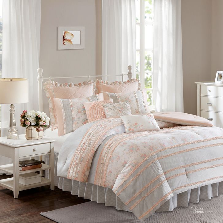 The appearance of Serendipity Cotton Percale Printed Piecing Tufted 7Pcs Twin Comforter Set In Blush designed by Olliix in the country / farmhouse interior design. This blush piece of furniture  was selected by 1StopBedrooms from Serendipity Collection to add a touch of cosiness and style into your home. Sku: MP10-3535. Material: Polyester. Bed Size: Twin. Product Type: Comforter Set. Image1