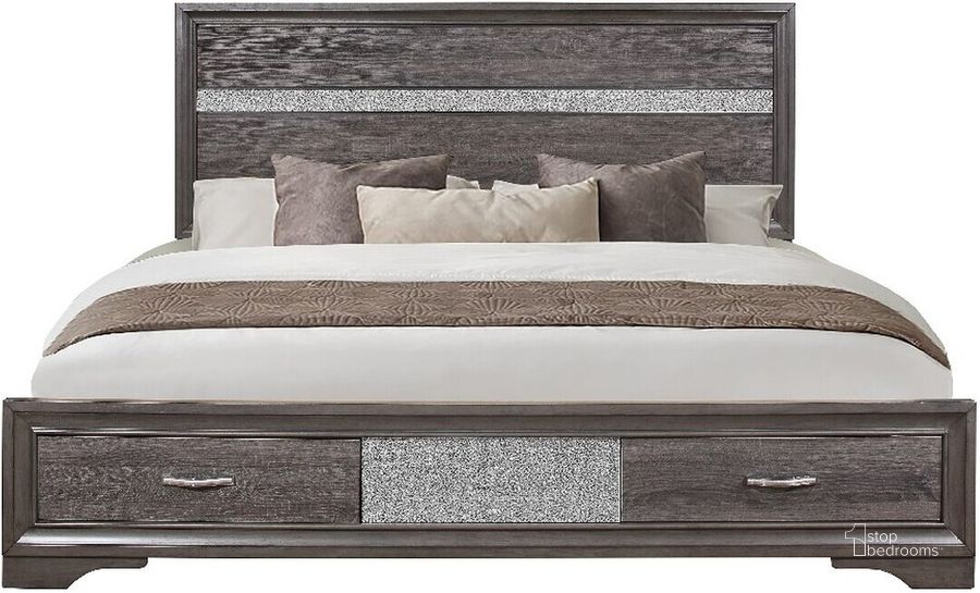 The appearance of Seville Storage Bed (Queen) designed by Global Furniture USA in the modern / contemporary interior design. This grey piece of furniture  was selected by 1StopBedrooms from Seville Collection to add a touch of cosiness and style into your home. Sku: SEVILLE-MALAMINE GREY-QB SIDE RAILS;SEVILLE-MALAMINE GREY-QB-HB/FB;SEVILLE-MALAMINE GREY-QB-FB DRAWERS. Bed Type: Storage Bed. Product Type: Storage Bed. Bed Size: Queen. Material: MDF. Image1
