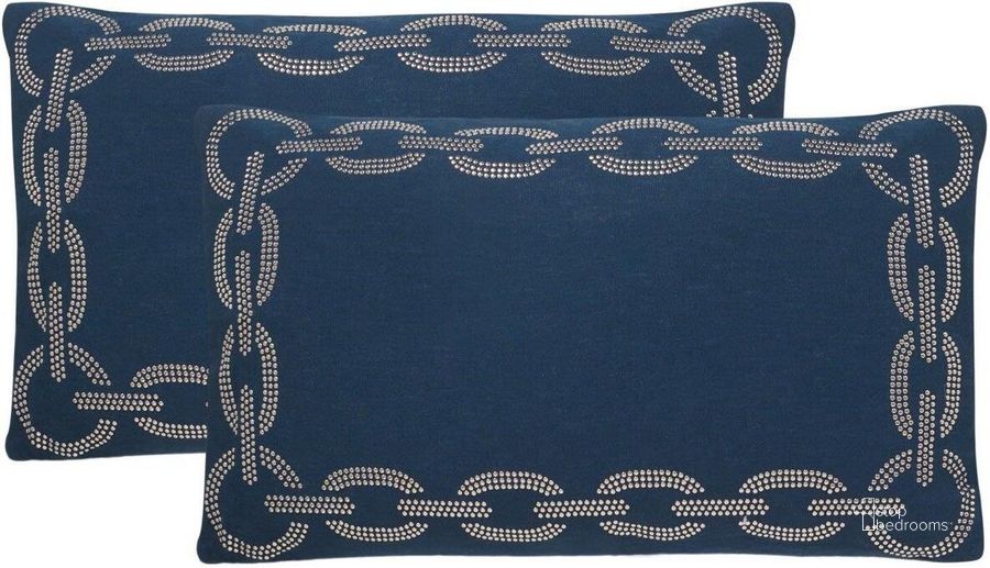 The appearance of Sibine Pillow PIL156B-2222 Set of 2 designed by Safavieh in the modern / contemporary interior design. This navy piece of furniture  was selected by 1StopBedrooms from Sibine Collection to add a touch of cosiness and style into your home. Sku: PIL156B-2222-SET2. Material: Cotton. Product Type: Pillows and Throw.