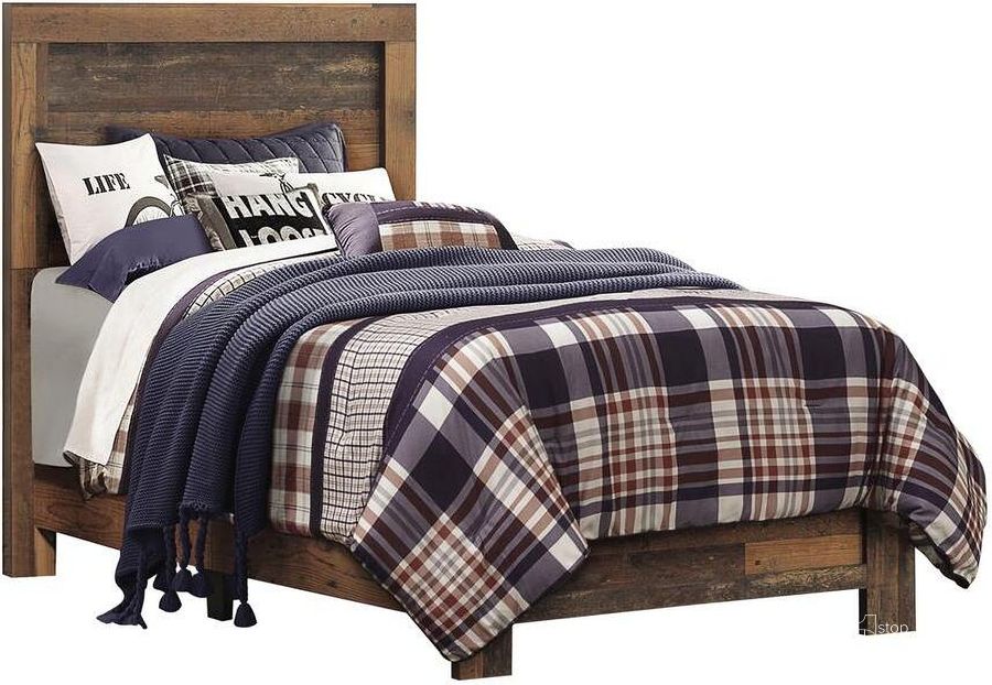 The appearance of Sidney Rustic Pine Twin Panel Bed designed by Coaster in the rustic / southwestern interior design. This brown piece of furniture  was selected by 1StopBedrooms from Sidney Collection to add a touch of cosiness and style into your home. Sku: 223141T. Bed Type: Panel Bed. Material: Wood. Product Type: Panel Bed. Bed Size: Twin. Image1