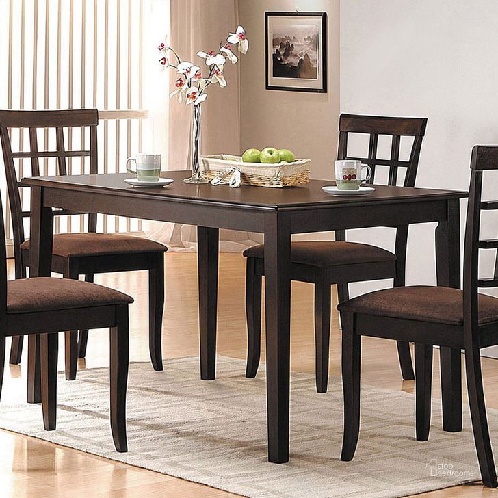 The appearance of Sierraton Brown Casual Dining Set designed by Isaac Tahari in the transitional interior design. This brown piece of furniture  was selected by 1StopBedrooms from Sierraton Collection to add a touch of cosiness and style into your home. Sku: 06850;06851. Table Base Style: Legs. Product Type: Casual Dining Set. Table Top Shape: Rectangular. Table Top Style: Leg. Material: Casual. Size: 33". Image1