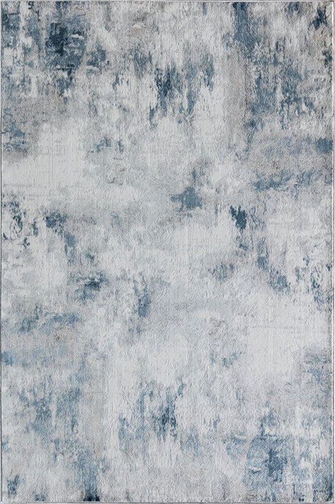 The appearance of Silas SM40A Sheer Bliss Abstract Vintage White 5' x 7' Area Rug designed by Rugs America in the rustic / southwestern interior design. This off white and blue piece of furniture  was selected by 1StopBedrooms from Silas Collection to add a touch of cosiness and style into your home. Sku: RA31047. Material: Polyester. Product Type: Area Rugs. Image1