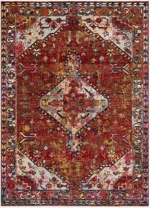 The appearance of Silvia Red/Multi Rug SILVSIL-06REML2640 designed by Loloi Rugs in the transitional interior design. This red and multi piece of furniture  was selected by 1StopBedrooms from Silvia Collection to add a touch of cosiness and style into your home. Sku: SILVSIL-06REML2640. Material: Polypropylene. Product Type: Rug. Image1