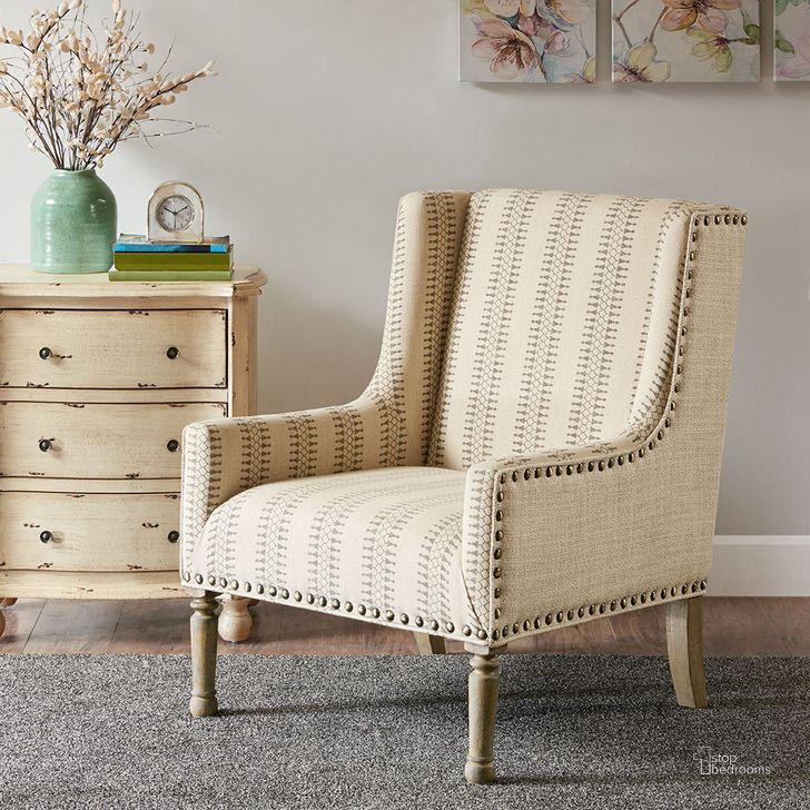 The appearance of Simmons Accent Chair In Tan/Natural designed by Olliix in the country / farmhouse interior design. This tan/natural piece of furniture  was selected by 1StopBedrooms from Simmons Collection to add a touch of cosiness and style into your home. Sku: MP100-0780. Material: Wood. Product Type: Accent Chair. Image1