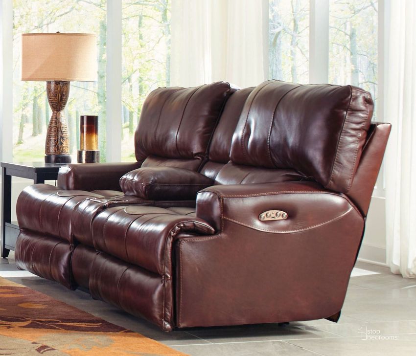 The appearance of Slocan Walnut Reclining Loveseat 0qd2344211 designed by FineForm in the modern / contemporary interior design. This walnut piece of furniture  was selected by 1StopBedrooms from Slocan Collection to add a touch of cosiness and style into your home. Sku: 4589128319308319. Material: Leather. Product Type: Reclining Loveseat. Image1