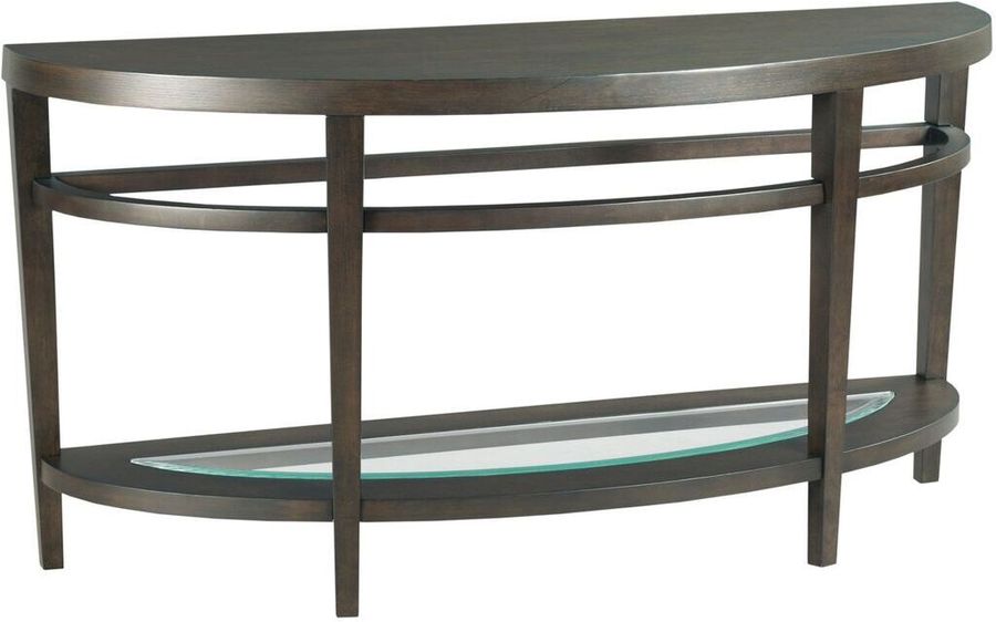 The appearance of Sofa Table 880-925 designed by Hammary in the transitional interior design. This dark brown piece of furniture  was selected by 1StopBedrooms from Urbana Collection to add a touch of cosiness and style into your home. Sku: 880-925. Material: Wood. Product Type: Sofa Table. Image1