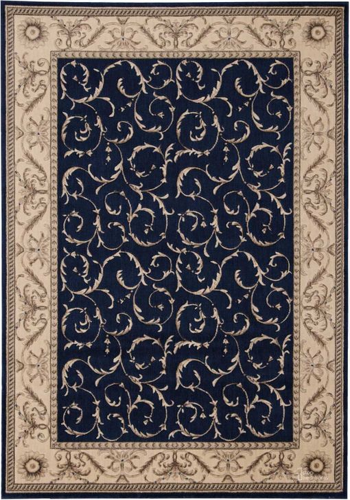 The appearance of Somerset Navy 8 X 11 Area Rug designed by Nourison in the rustic / southwestern interior design. This navy piece of furniture  was selected by 1StopBedrooms from Somerset Collection to add a touch of cosiness and style into your home. Sku: 99446317711. Material: Polyester. Product Type: Area Rugs. Image1