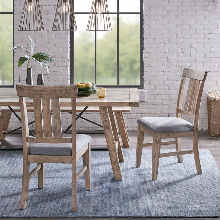 The appearance of Sonoma Dining Side Chair In Natural/Grey designed by Olliix in the industrial interior design. This natural/grey piece of furniture  was selected by 1StopBedrooms from Sonoma Collection to add a touch of cosiness and style into your home. Sku: II108-0314. Material: Wood. Product Type: Dining Chair. Image1