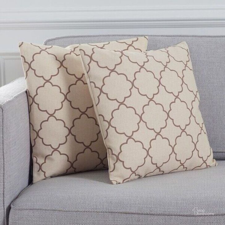 The appearance of Sophie Pillow PIL933A-1818 Set of 2 designed by Safavieh in the modern / contemporary interior design. This taupe piece of furniture  was selected by 1StopBedrooms from Sophie Collection to add a touch of cosiness and style into your home. Sku: PIL933A-1818-SET2. Material: Cotton. Product Type: Pillows and Throw. Image1