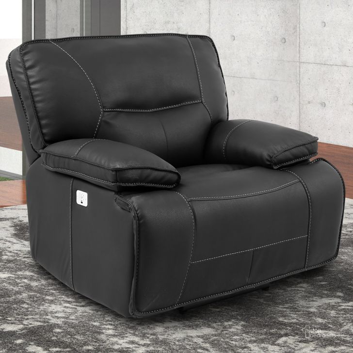 The appearance of Spartacus Black Dual Power Recliner with Power Headrest designed by Parker House in the modern / contemporary interior design. This black piece of furniture  was selected by 1StopBedrooms from Spartacus Collection to add a touch of cosiness and style into your home. Sku: MSPA#812PH-BLC. Material: Polyester. Product Type: Power Reclining. Image1