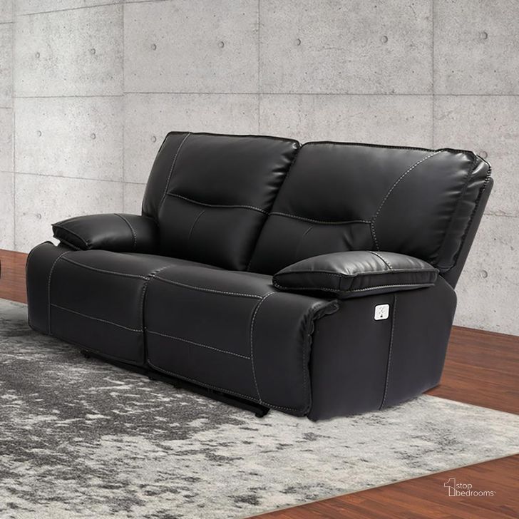 The appearance of Spartacus Black Dual Power Reclining Loveseat with Power Headrest designed by Parker House in the modern / contemporary interior design. This black piece of furniture  was selected by 1StopBedrooms from Spartacus Collection to add a touch of cosiness and style into your home. Sku: MSPA#822PH-BLC. Material: Polyester. Product Type: Loveseat.