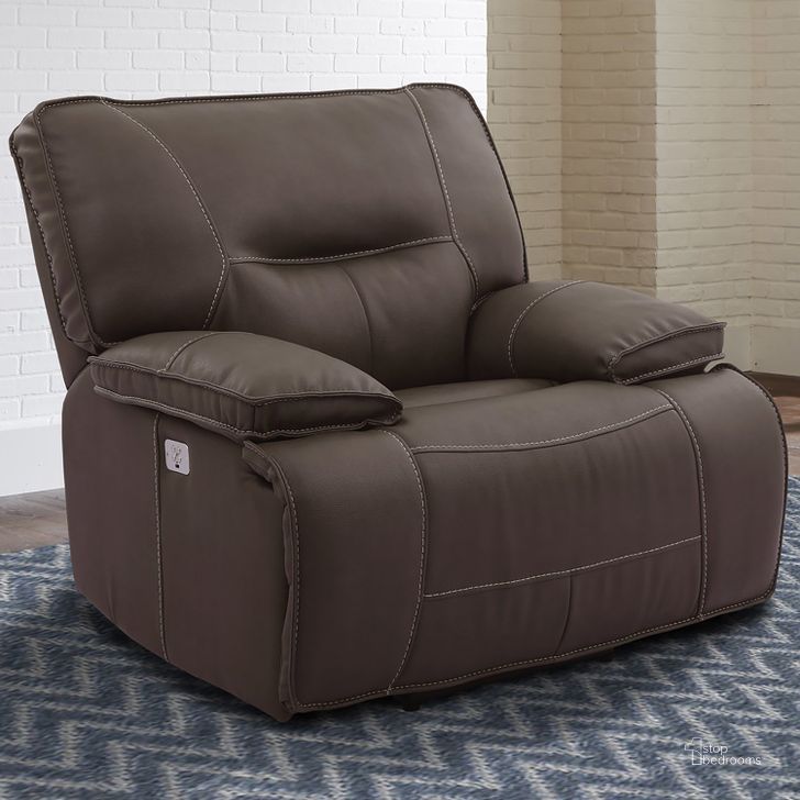The appearance of Spartacus Chocolate Power Recliner with Power Headrest designed by Parker House in the modern / contemporary interior design. This brown piece of furniture  was selected by 1StopBedrooms from Spartacus Collection to add a touch of cosiness and style into your home. Sku: MSPA#812PH-CHO. Material: Polyester. Product Type: Power Reclining.