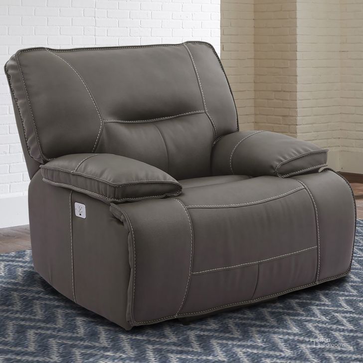 The appearance of Spartacus Haze Power Recliner with Headrest designed by Parker House in the modern / contemporary interior design. This grey piece of furniture  was selected by 1StopBedrooms from Spartacus Collection to add a touch of cosiness and style into your home. Sku: MSPA#812PH-HAZ. Material: Polyester. Product Type: Power Reclining.