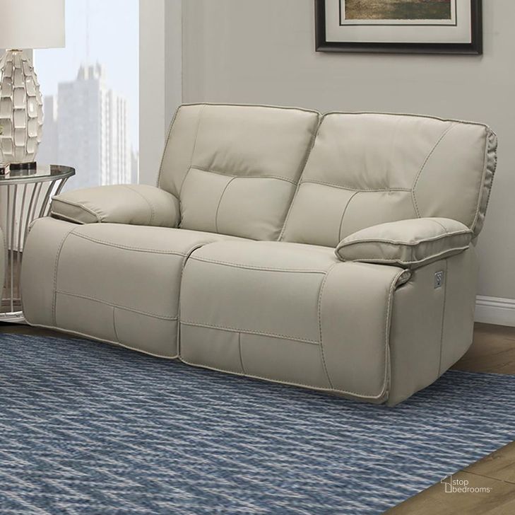 The appearance of Spartacus Oyster Dual Power Reclining Loveseat with Power Headrest designed by Parker House in the modern / contemporary interior design. This cream piece of furniture  was selected by 1StopBedrooms from Spartacus Collection to add a touch of cosiness and style into your home. Sku: MSPA#822PH-OYS. Material: Polyester. Product Type: Loveseat.
