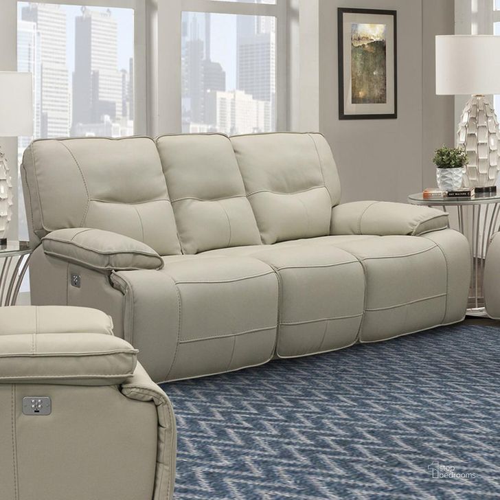 The appearance of Spartacus Oyster Dual Power Reclining Sofa with Power Headrest designed by Parker House in the modern / contemporary interior design. This cream piece of furniture  was selected by 1StopBedrooms from Spartacus Collection to add a touch of cosiness and style into your home. Sku: MSPA#832PH-OYS. Material: Polyester. Product Type: Reclining Sofa.