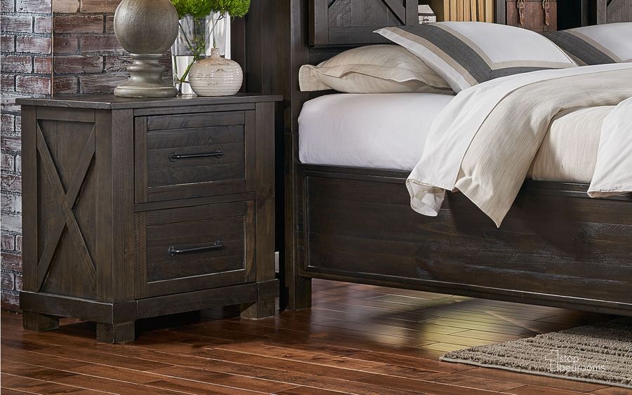 The appearance of Spirit River Gray Nightstand designed by Leisure Living in the rustic / southwestern interior design. This gray piece of furniture  was selected by 1StopBedrooms from Spirit River Collection to add a touch of cosiness and style into your home. Sku: SUVCL5750. Product Type: Nightstand. Material: Pine. Image1