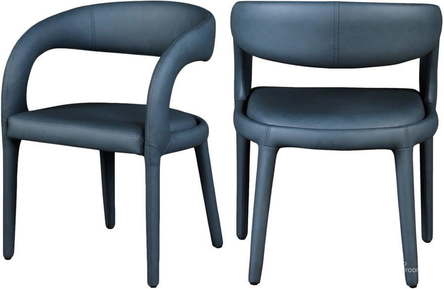 The appearance of Splendour Navy Dining Chair designed by Furnique in the modern / contemporary interior design. This navy piece of furniture  was selected by 1StopBedrooms from Splendour Collection to add a touch of cosiness and style into your home. Sku: 987Navy-C. Material: Wood. Product Type: Dining Chair. Image1