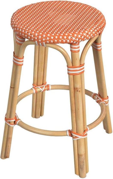 The appearance of Statsville Orange Barstool 0qc24480597 designed by Off 5th Home in the transitional interior design. This orange piece of furniture  was selected by 1StopBedrooms from Statsville Collection to add a touch of cosiness and style into your home. Sku: 9371427. Material: Rattan. Product Type: Barstool. Image1