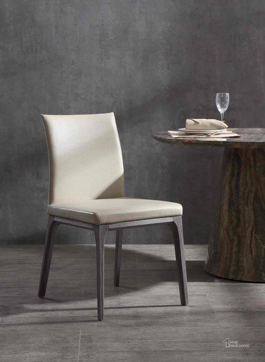 The appearance of Stella Taupe And Grey Dining Chair Set of 2 designed by Whiteline Modern Living in the modern / contemporary interior design. This taupe and grey piece of furniture  was selected by 1StopBedrooms from Stella Collection to add a touch of cosiness and style into your home. Sku: DC1454-GRY/TAU. Material: Wood. Product Type: Dining Chair.