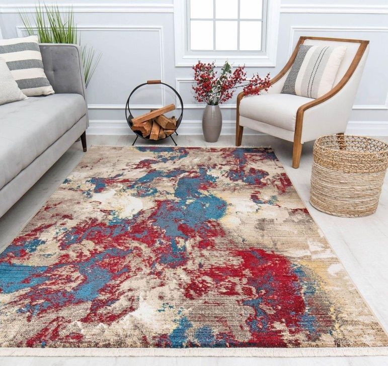 The appearance of Stratford AM20A Liquid Gold Abstract Vintage Gold 2' x 4' Area Rug designed by Rugs America in the rustic / southwestern interior design. This gold piece of furniture  was selected by 1StopBedrooms from Stratford Collection to add a touch of cosiness and style into your home. Sku: RA30726. Material: Polypropylene. Product Type: Area Rugs. Image1
