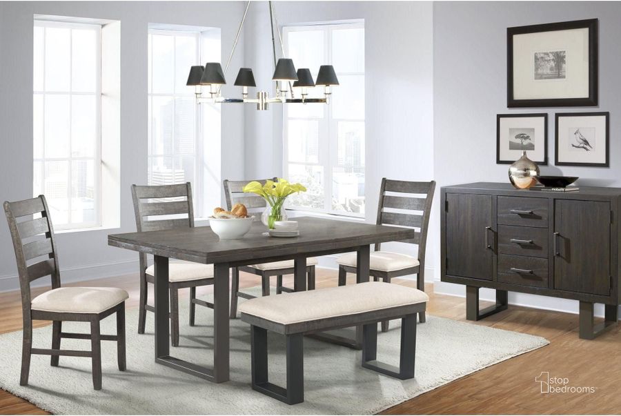 The appearance of Sullivan Dark Ash Rectangular Dining Room Set designed by Picket House in the transitional interior design. This gray piece of furniture  was selected by 1StopBedrooms from Sullivan Collection to add a touch of cosiness and style into your home. Sku: DSW100DT;DSW100SC. Table Base Style: Double Pedestal. Material: Wood. Product Type: Dining Room Set. Table Top Shape: Rectangular. Size: 38". Image1