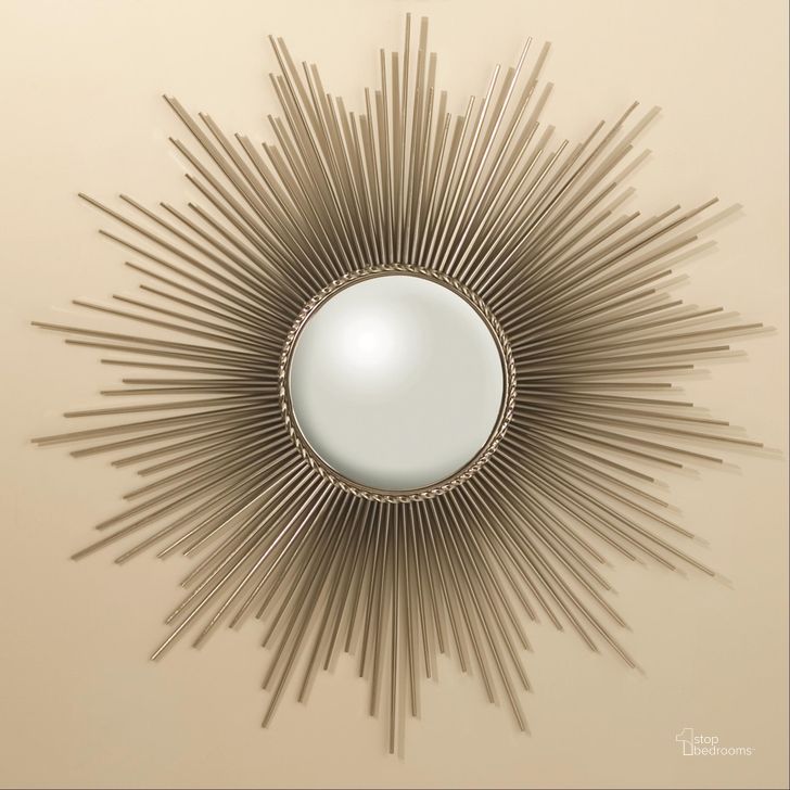 The appearance of Sunburst Mirror In Nickel designed by Global Views in the modern / contemporary interior design. This nickel piece of furniture  was selected by 1StopBedrooms from Sunburst Collection to add a touch of cosiness and style into your home. Sku: 9.90326. Material: Glass. Product Type: Accent Mirror. Image1