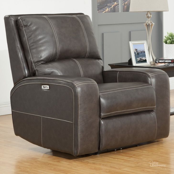 The appearance of Swift Twilight Power Recliner with Power Headrest designed by Parker House in the traditional interior design. This gray piece of furniture  was selected by 1StopBedrooms from Swift Collection to add a touch of cosiness and style into your home. Sku: MSWI#812PH-TWI. Material: Leather. Product Type: Power Reclining. Image1