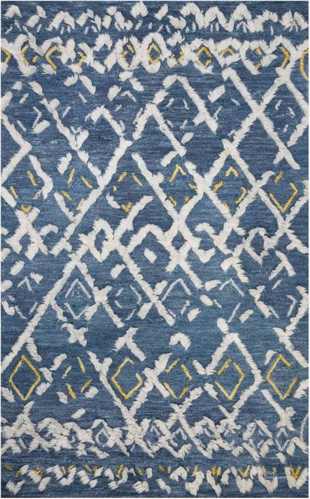 The appearance of Symbology Denim/Dove Rug SYMBSYM-04DEDV160S designed by Loloi Rugs in the modern / contemporary interior design. This denim and dove piece of furniture  was selected by 1StopBedrooms from Symbology Collection to add a touch of cosiness and style into your home. Sku: SYMBSYM-04DEDV160S. Material: Wool. Product Type: Rug. Image1