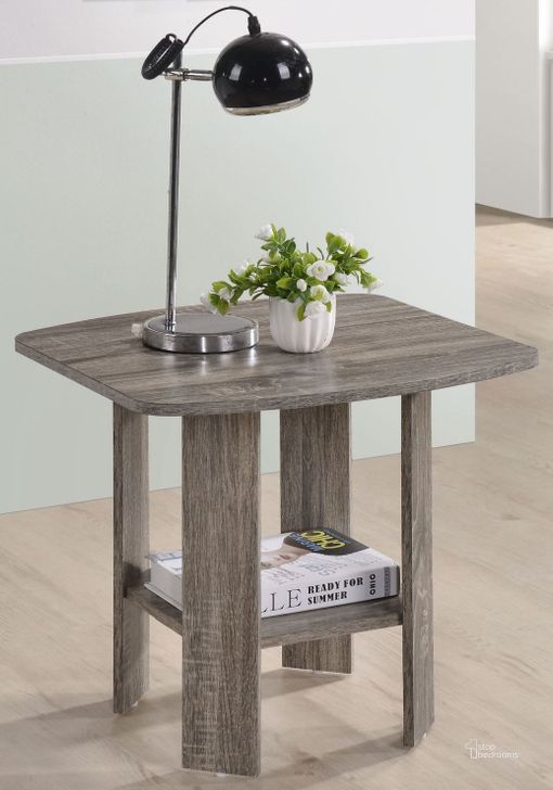 The appearance of Chip Darker Taupe End Table designed by Progressive Furniture in the transitional interior design. This gray piece of furniture  was selected by 1StopBedrooms from Chip Collection to add a touch of cosiness and style into your home. Sku: T178-04. Material: Wood. Product Type: End Table.