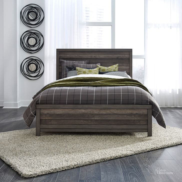The appearance of Tanners Creek California King Panel Bed designed by Liberty in the modern / contemporary interior design. This greystone piece of furniture  was selected by 1StopBedrooms from Tanners Creek Collection to add a touch of cosiness and style into your home. Sku: 686-BR90C;686-BR15HF. Bed Type: Panel Bed. Product Type: Panel Bed. Bed Size: California King. Material: Rubberwood. Image1