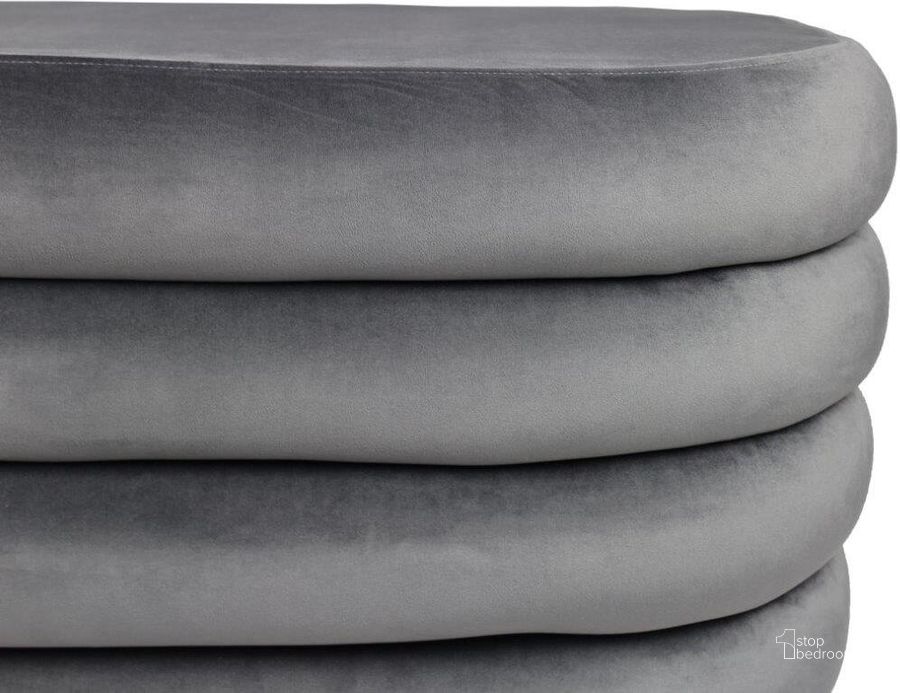 The appearance of Taylor Storm Round Large Ottoman designed by Moti in the transitional interior design. This grey piece of furniture  was selected by 1StopBedrooms from Taylor Collection to add a touch of cosiness and style into your home. Sku: 88003016. Product Type: Ottoman. Material: Foam.