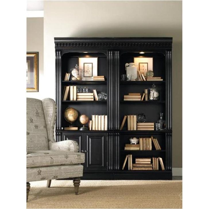 The appearance of Telluride Black Bunching Bookcase designed by Hooker in the traditional interior design. This black piece of furniture  was selected by 1StopBedrooms from Telluride Collection to add a touch of cosiness and style into your home. Sku: 370-10-446. Material: Wood. Product Type: Bookcase. Image1