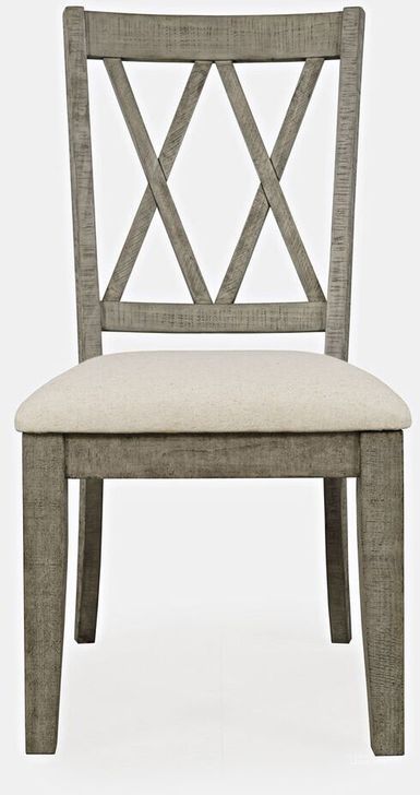 The appearance of Telluride Rustic Distressed Pine Dining Chair Set of 2 In Grey designed by Jofran in the country / farmhouse interior design. This grey piece of furniture  was selected by 1StopBedrooms from Telluride Collection to add a touch of cosiness and style into your home. Sku: 2231-401KD. Product Type: Dining Chair. Material: Wood Veneer. Image1