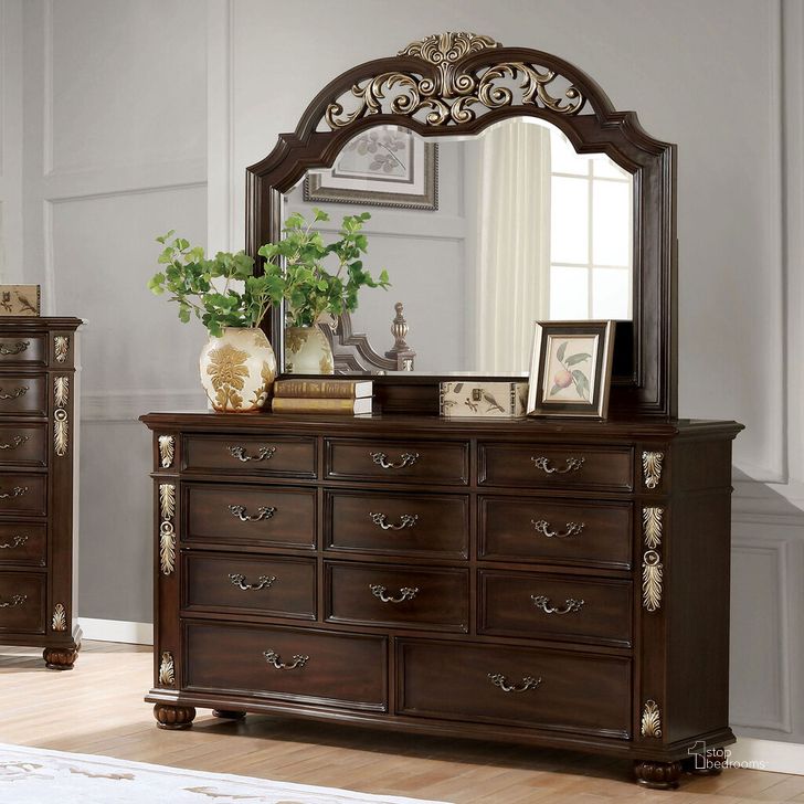 The appearance of Theodor Dresser In Brown Cherry designed by Furniture of America in the traditional interior design. This brown cherry piece of furniture  was selected by 1StopBedrooms from Theodor Collection to add a touch of cosiness and style into your home. Sku: CM7926D. Material: Wood. Product Type: Dresser.