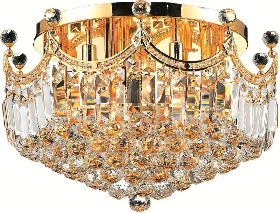 The appearance of Torri Gold Flush Mount Lighting 0qd2366798b designed by Artisan Elegance in the modern / contemporary interior design. This gold piece of furniture  was selected by 1StopBedrooms from Torri Collection to add a touch of cosiness and style into your home. Sku: V8949F20G/RC. Material: Steel. Product Type: Flush Mount. Image1