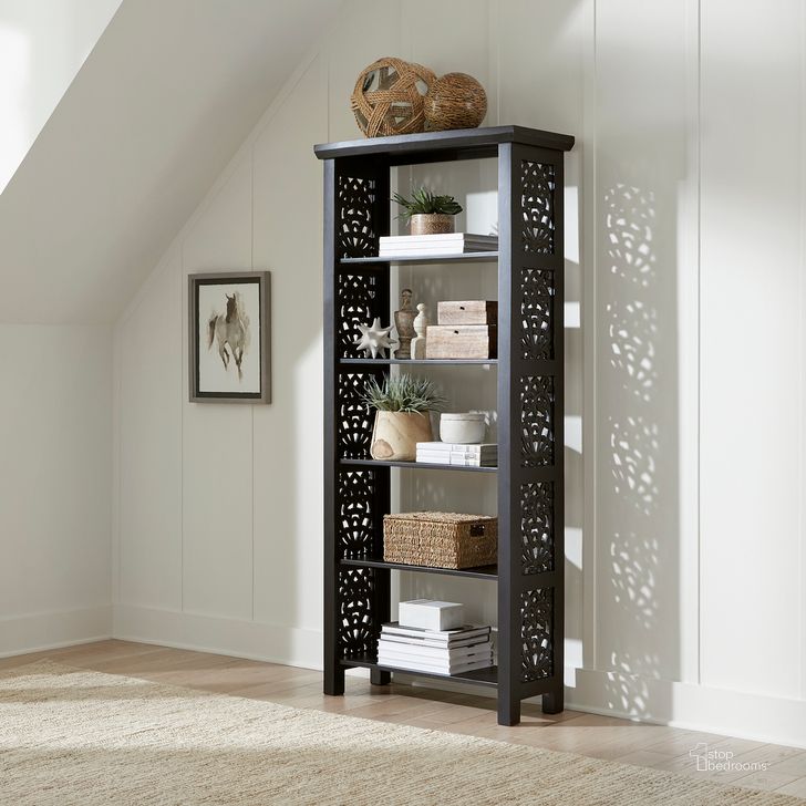 The appearance of Trellis Lane Accent Bookcase In Black designed by Liberty in the transitional interior design. This black piece of furniture  was selected by 1StopBedrooms from Trellis Lane Collection to add a touch of cosiness and style into your home. Sku: 2094B-AC3001. Material: Wood. Product Type: Bookcase.