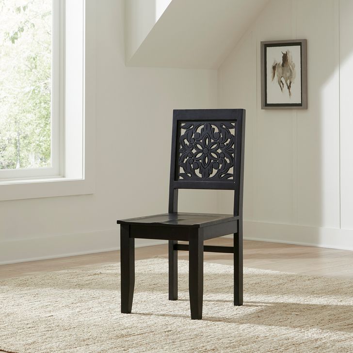The appearance of Trellis Lane Accent Chair In Black designed by Liberty in the transitional interior design. This black piece of furniture  was selected by 1StopBedrooms from Trellis Lane Collection to add a touch of cosiness and style into your home. Sku: 2094B-AC3002. Material: Wood. Product Type: Accent Chair.