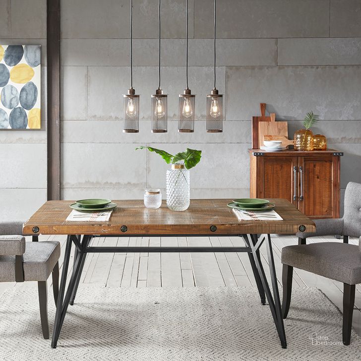 The appearance of Trestle Dining Or Gathering Table In Reclaimed Brown/ Gun Metal designed by Olliix in the industrial interior design. This reclaimed brown/ gun metal piece of furniture  was selected by 1StopBedrooms from Trestle Collection to add a touch of cosiness and style into your home. Sku: II121-0118. Table Base Style: Trestle. Material: Wood. Product Type: Dining Table. Table Top Shape: Rectangular. Size: 35". Image1